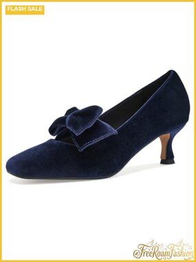 Kitten Heel Sandals Velvet Pull-On Dress Shoes